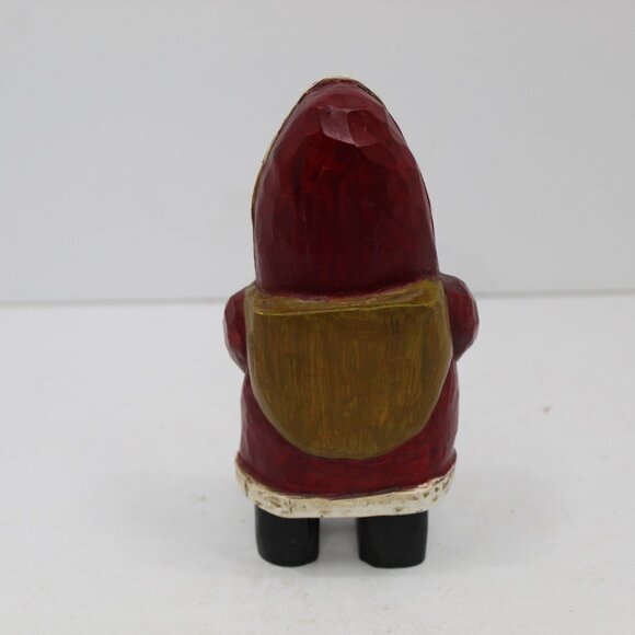 Vintage Folk Art Ole St. Nick Hand Carved & Painted Signed - Picture 4 of 7